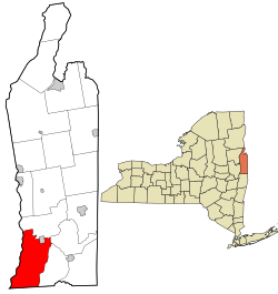 Washington County New York incorporated and unincorporated areas Easton highlighted